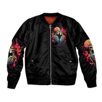 Couple Skull Bomber Jacket I Don't Care If The Whole World Is Against Us - Wonder Print Shop