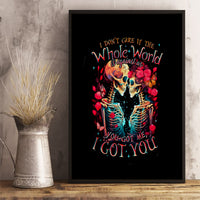 Couple Skull Canvas Wall Art I Don't Care If The Whole World Is Against Us - Wonder Print Shop