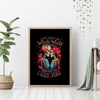 Couple Skull Canvas Wall Art I Don't Care If The Whole World Is Against Us - Wonder Print Shop
