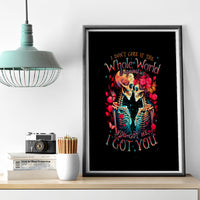 Couple Skull Canvas Wall Art I Don't Care If The Whole World Is Against Us - Wonder Print Shop