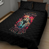 Couple Skull Quilt Bed Set I Don't Care If The Whole World Is Against Us - Wonder Print Shop