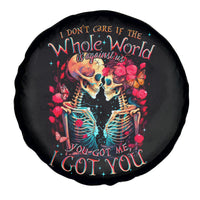 Couple Skull Spare Tire Cover I Don't Care If The Whole World Is Against Us - Wonder Print Shop