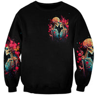 Couple Skull Sweatshirt I Don't Care If The Whole World Is Against Us - Wonder Print Shop