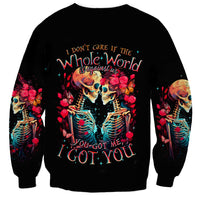 Couple Skull Sweatshirt I Don't Care If The Whole World Is Against Us - Wonder Print Shop