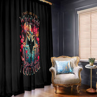 Couple Skull Window Curtain I Don't Care If The Whole World Is Against Us - Wonder Print Shop