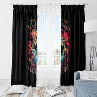 Couple Skull Window Curtain I Don't Care If The Whole World Is Against Us - Wonder Print Shop