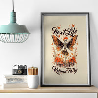 Fairy Skull Canvas Wall Art Next Life I Want To Be The Karma Fairy - Wonder Print Shop