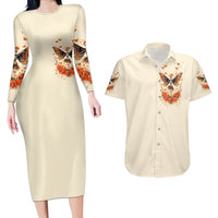 Fairy Skull Couples Matching Long Sleeve Bodycon Dress and Hawaiian Shirt Next Life I Want To Be The Karma Fairy - Wonder Print Shop