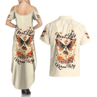 Fairy Skull Couples Matching Summer Maxi Dress and Hawaiian Shirt Next Life I Want To Be The Karma Fairy - Wonder Print Shop