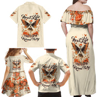 Fairy Skull Family Matching Off Shoulder Maxi Dress and Hawaiian Shirt Next Life I Want To Be The Karma Fairy - Wonder Print Shop