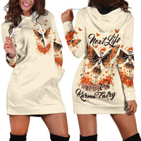 Fairy Skull Hoodie Dress Next Life I Want To Be The Karma Fairy - Wonder Print Shop