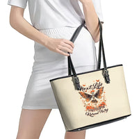 Fairy Skull Leather Tote Bag Next Life I Want To Be The Karma Fairy - Wonder Print Shop