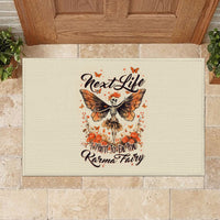 Fairy Skull Rubber Doormat Next Life I Want To Be The Karma Fairy - Wonder Print Shop