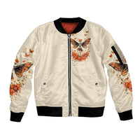 Fairy Skull Sleeve Zip Bomber Jacket Next Life I Want To Be The Karma Fairy - Wonder Print Shop