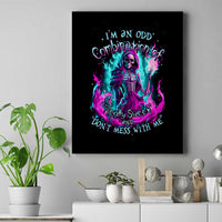 Flame Witch Skull Canvas Wall Art I'm An Odd Combination Of Sweet And Don't Mess With Me - Wonder Print Shop