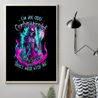 Flame Witch Skull Canvas Wall Art I'm An Odd Combination Of Sweet And Don't Mess With Me - Wonder Print Shop