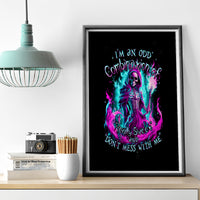 Flame Witch Skull Canvas Wall Art I'm An Odd Combination Of Sweet And Don't Mess With Me - Wonder Print Shop