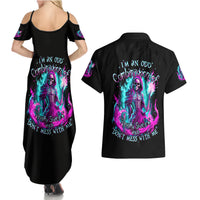 Flame Witch Skull Couples Matching Summer Maxi Dress and Hawaiian Shirt I'm An Odd Combination Of Sweet And Don't Mess With Me - Wonder Print Shop