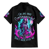 Flame Witch Skull Family Matching Mermaid Dress and Hawaiian Shirt I'm An Odd Combination Of Sweet And Don't Mess With Me - Wonder Print Shop