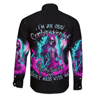 Flame Witch Skull Family Matching Puletasi Dress and Hawaiian Shirt I'm An Odd Combination Of Sweet And Don't Mess With Me - Wonder Print Shop