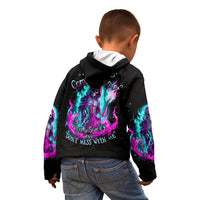 Flame Witch Skull Kid Hoodie I'm An Odd Combination Of Sweet And Don't Mess With Me - Wonder Print Shop