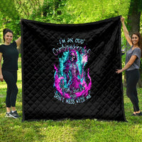 Flame Witch Skull Quilt I'm An Odd Combination Of Sweet And Don't Mess With Me - Wonder Print Shop