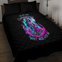 Flame Witch Skull Quilt Bed Set I'm An Odd Combination Of Sweet And Don't Mess With Me - Wonder Print Shop