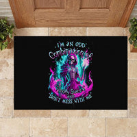 Flame Witch Skull Rubber Doormat I'm An Odd Combination Of Sweet And Don't Mess With Me - Wonder Print Shop