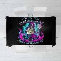 Flame Witch Skull Tablecloth I'm An Odd Combination Of Sweet And Don't Mess With Me - Wonder Print Shop