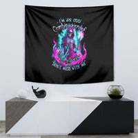 Flame Witch Skull Tapestry I'm An Odd Combination Of Sweet And Don't Mess With Me - Wonder Print Shop