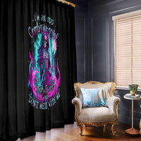 Flame Witch Skull Window Curtain I'm An Odd Combination Of Sweet And Don't Mess With Me - Wonder Print Shop