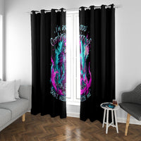Flame Witch Skull Window Curtain I'm An Odd Combination Of Sweet And Don't Mess With Me - Wonder Print Shop
