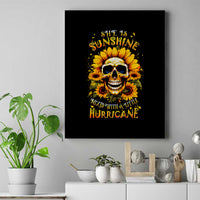 Sunflower Skull Canvas Wall Art She Is Sunshine Mixed With A Little Hurricance - Wonder Print Shop