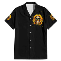 Sunflower Skull Family Matching Mermaid Dress and Hawaiian Shirt She Is Sunshine Mixed With A Little Hurricance - Wonder Print Shop