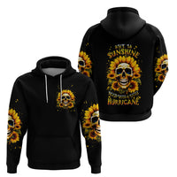 Sunflower Skull Hoodie She Is Sunshine Mixed With A Little Hurricance - Wonder Print Shop
