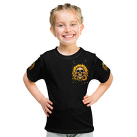 Sunflower Skull Kid T Shirt She Is Sunshine Mixed With A Little Hurricance - Wonder Print Shop