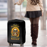 Sunflower Skull Luggage Cover She Is Sunshine Mixed With A Little Hurricance - Wonder Print Shop