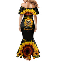 Sunflower Skull Mermaid Dress She Is Sunshine Mixed With A Little Hurricance - Wonder Print Shop