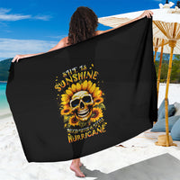 Sunflower Skull Sarong She Is Sunshine Mixed With A Little Hurricance - Wonder Print Shop