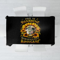 Sunflower Skull Tablecloth She Is Sunshine Mixed With A Little Hurricance - Wonder Print Shop
