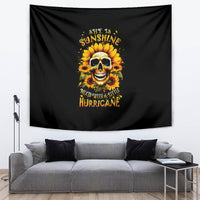 Sunflower Skull Tapestry She Is Sunshine Mixed With A Little Hurricance - Wonder Print Shop