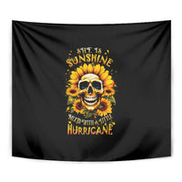 Sunflower Skull Tapestry She Is Sunshine Mixed With A Little Hurricance - Wonder Print Shop