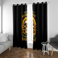 Sunflower Skull Window Curtain She Is Sunshine Mixed With A Little Hurricance - Wonder Print Shop