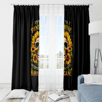 Sunflower Skull Window Curtain She Is Sunshine Mixed With A Little Hurricance - Wonder Print Shop