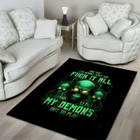 Thnder Skull Area Rug One Day I Gonna Just Say F It All - Wonder Print Shop