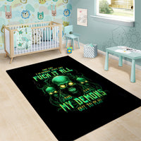 Thnder Skull Area Rug One Day I Gonna Just Say F It All - Wonder Print Shop