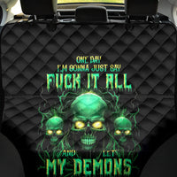 Thnder Skull Back Car Seat Cover One Day I Gonna Just Say F It All - Wonder Print Shop