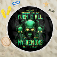 Thnder Skull Beach Blanket One Day I Gonna Just Say F It All - Wonder Print Shop