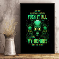 Thnder Skull Canvas Wall Art One Day I Gonna Just Say F It All - Wonder Print Shop