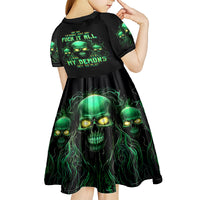 Thnder Skull Kid Short Sleeve Dress One Day I Gonna Just Say F It All - Wonder Print Shop